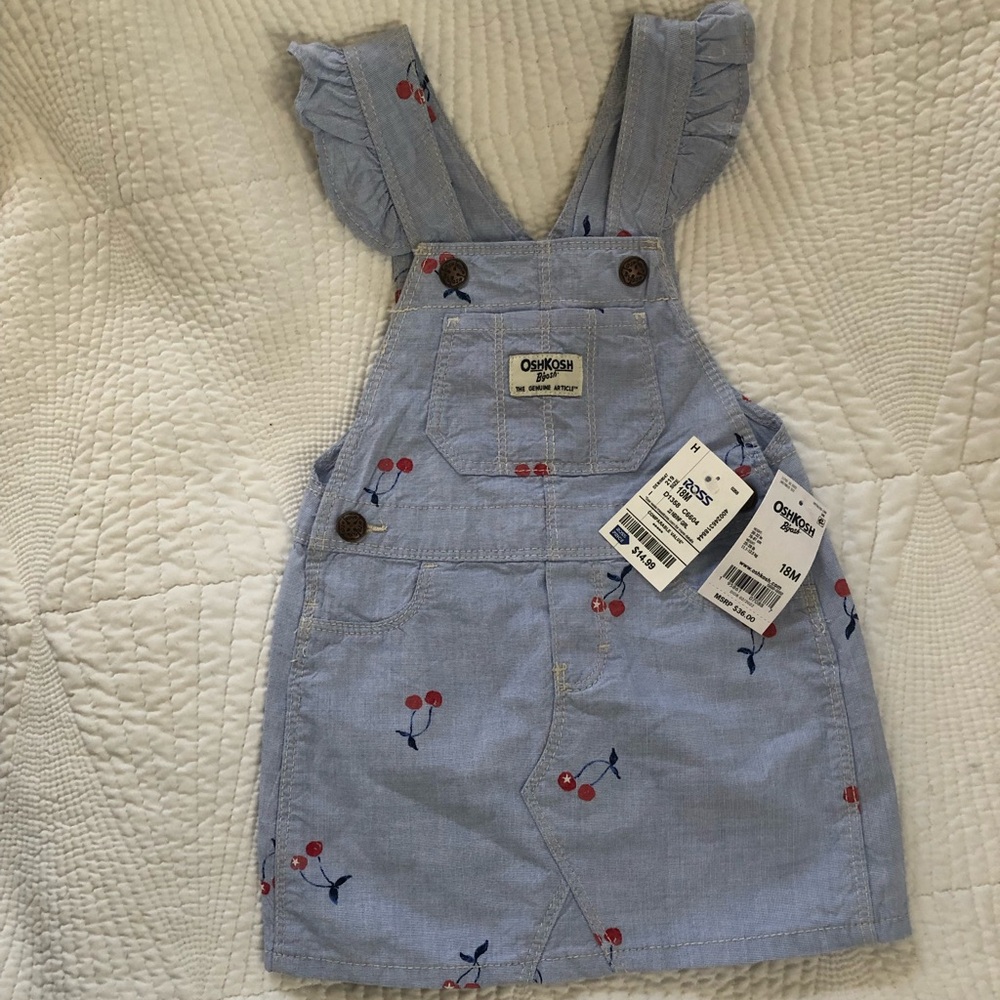 Oshkosh Cherry 🍒 Overall 18 M